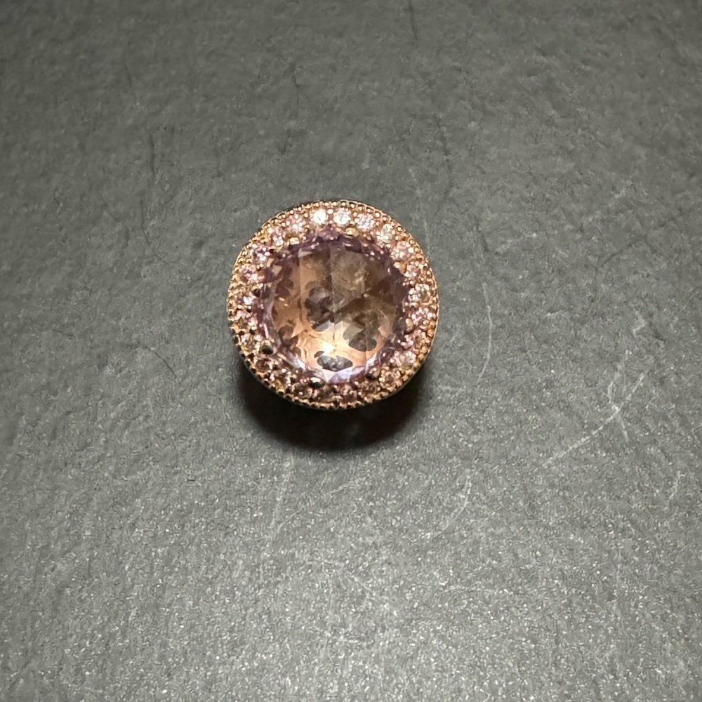 PANDORA Sparkling Blush Pink Charm Rose RETAIL $115